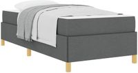 vidaXL Bedframe Donkergrijs Stof 100 x 200 cm