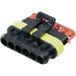 TE Connectivity 282090-1 Female behuizing (kabel) AMP-Superseal 1.5mm Series Totaal aantal polen: 6 Rastermaat: 6 mm Inhoud: 1 stuk(s)