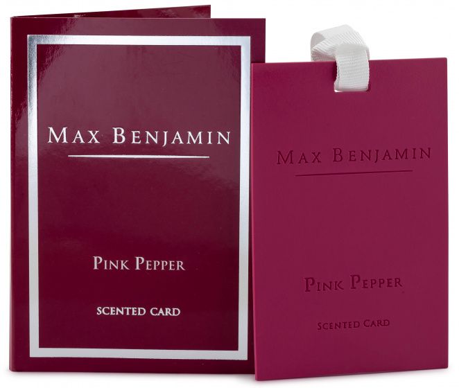 Max Benjamin Pink Pepper Geurkaart - 10 cm - Donkerroze
