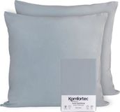 Komfortec Set van 2 Premium Jersey Kussenslopen 60x60 cm - Superzachte Kussenhoes – 100% Katoen – 150 g/m² - Grijs