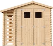 Timbela M386+M386G - Houten tuinhuis-brandhoutschuurtje - 4,33 m² - 206x272xH224 cm - met vloer