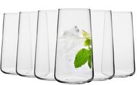KROSNO GLASS KROSNO | Glazen voor water | Set van 6 stuks - 600 ml | Loodvrij kristalglas | Infinity collectie | Sap en andere dranken | Elegant ontwerpIdeaal voor thuis, restaurants, feestjes | Vaatwasmachinebestendig