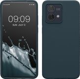 kwmobile telefoonhoesje geschikt voor Motorola Moto G84 5G - Hoesje met siliconen coating - Smartphone case in leisteen