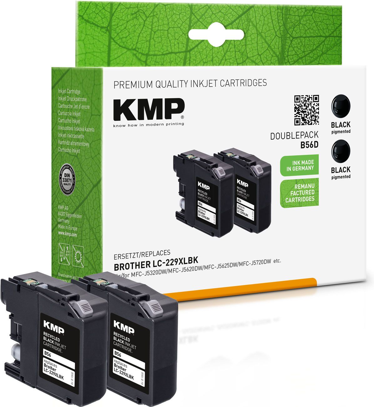 KMP E222XV - Inktcartridge - 4 stuks - Zwart, Cyaan, Geel, Magenta