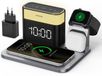 Station de recharge 5-en-1 avec réveil, Qi2.2 25W, adapté pour iPhone, Apple Watch et AirPods