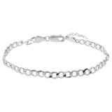 Lucardi - Heren Stainless steel herenarmband - Armband - Staal - Zilverkleurig - 19 cm