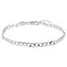 Lucardi - Heren Stainless steel herenarmband - Armband - Staal - Zilverkleurig - 19 cm