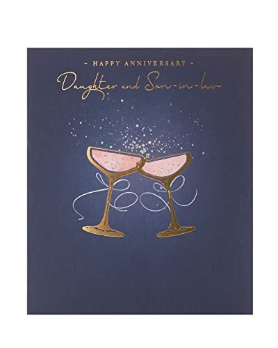UK Greetings Huwelijksdag jubileumkaart - Huwelijksverjaardag kaart voor dochter en schoonzoon - Happy Anniversary Card