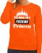 Bellatio Decorations Oranje You know i am a fucking princess sweater dames - Oranje Koningsdag/ supporter kleding XL