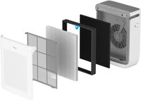 LEVOIT EverestAir EverestAir-RF Luchtreiniger, origineel vervangingsfilter, ondersteunt HEPA Sleep Modus, 3-in-1 filter, efficiëntie actieve kool, 1 stuk, wit