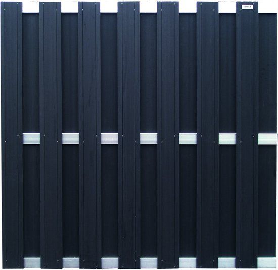 Intergard Tuinscherm schutting composiet antraciet alu 180x180cm