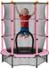 HOMCOM Trampoline pour enfants - Acier - 140x140x190cm - Rose