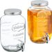 Merkloos Relaxdays limonadetap - set van 2 - 3,5 liter - met kraantje - glas