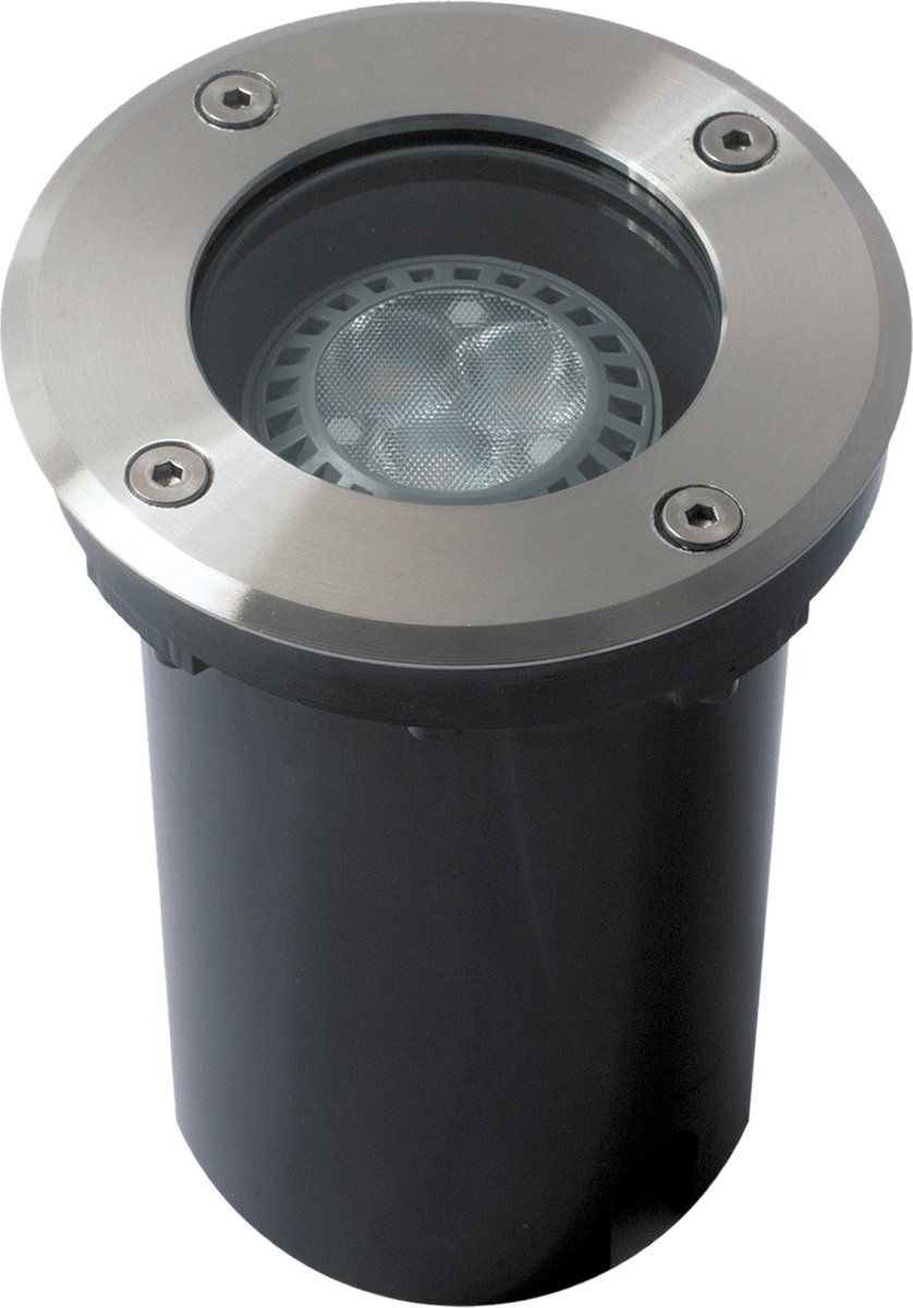 KS Verlichting Grondspot LED rond Zwart - Ø11 - inclusief GU10 led lamp - buitenlamp - IP67
