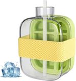 Allecta - Gourde porte-glaçons portable avec paille - Vert