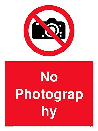 Viking Signs Viking Signs PV1363-A3P-5C "No Photography" Sign, Correx, 5 mm, 400 mm H x 300 mm W