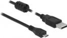 Delock Micro USB naar USB-A kabel - 2 meter - Zwart