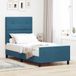 Prolenta Maison Exclusive - Boxspringbed met hoofdeinde, donkerblauw, 90 x 200 cm, fluweel