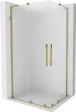 Mexen Velar L Duo douchecabine 100 x 90 cm, matglas, goud
