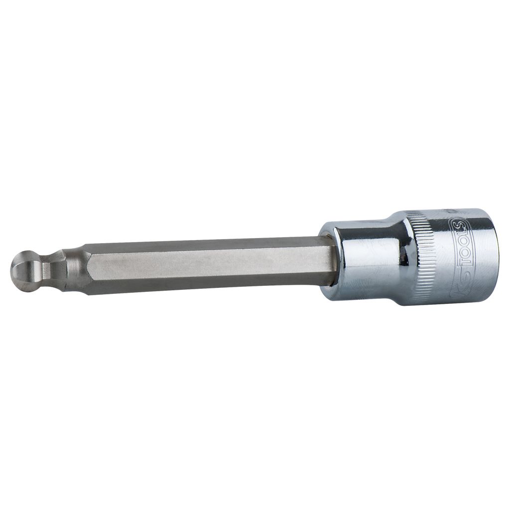 KS Tools 1/2" CHROMEplus bit dopsleutel, inbus, kogelkop, lang, 12mm - 918.1777