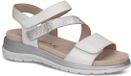 Caprice Dames Sandaal 9-28716-44 183 G-breedte Maat: 37 EU Wit Leer Klittenband Platte sandalen Lente/Zomer 2026