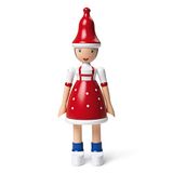 Kerst Kay Bojesen Kerstmeisje Lise figuren 17,5 cm houten figuren, rood/blauw/wit
