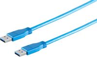 3x USB-A aansluitkabels, 3.0, blauw, 1m