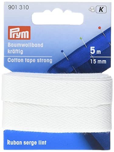 Prym Katoenen Band Sterk 15 mm Wit - 4002279189611