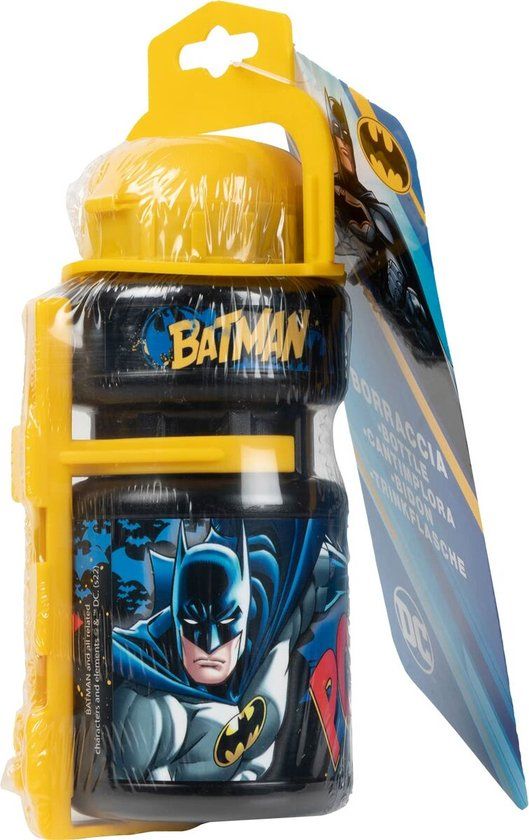 Tataway Batman fietsfles 350 ml Superheroes geel zwart