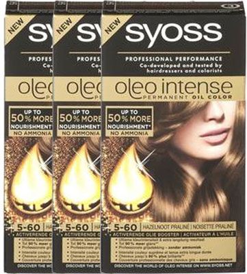 Syoss Oleo Intense 5-60 Hazelnoot Praline Voordeelverpakking