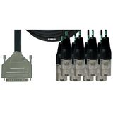 Cordial Intro Multicore D-Sub/XLRm 8-voudig, Rean stekker, 3,0m - Analoge multicore kabel