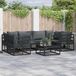 Maison Exclusive - Salon de jardin, 7 pièces, noir, aluminium