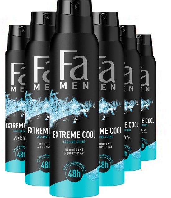 Fa Men Extreme Cool Deodorant - 6 x 150ml - Spray