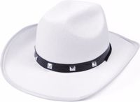 Rubies Witte cowboy hoed met studs