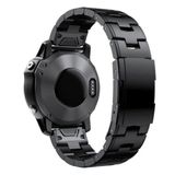 Strap-it titanium bandje - zwart - Geschikt voor Garmin Fenix 7x
