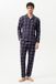 Mey Flanadian Pyjama homme, col chemise long, série, bleu (yacht blue), L