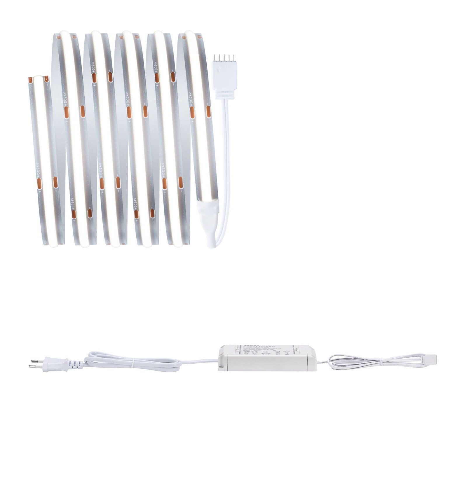 Paulmann MaxLED 500 LED Strip Full-Line COB Basisset 3m 19W 600lm/m 480LEDs/m 6500K 36VA - Zilver
