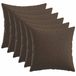 vidaXL Kussensloop - 6 stuks - Taupe - 30 x 30 cm - Katoensatijn