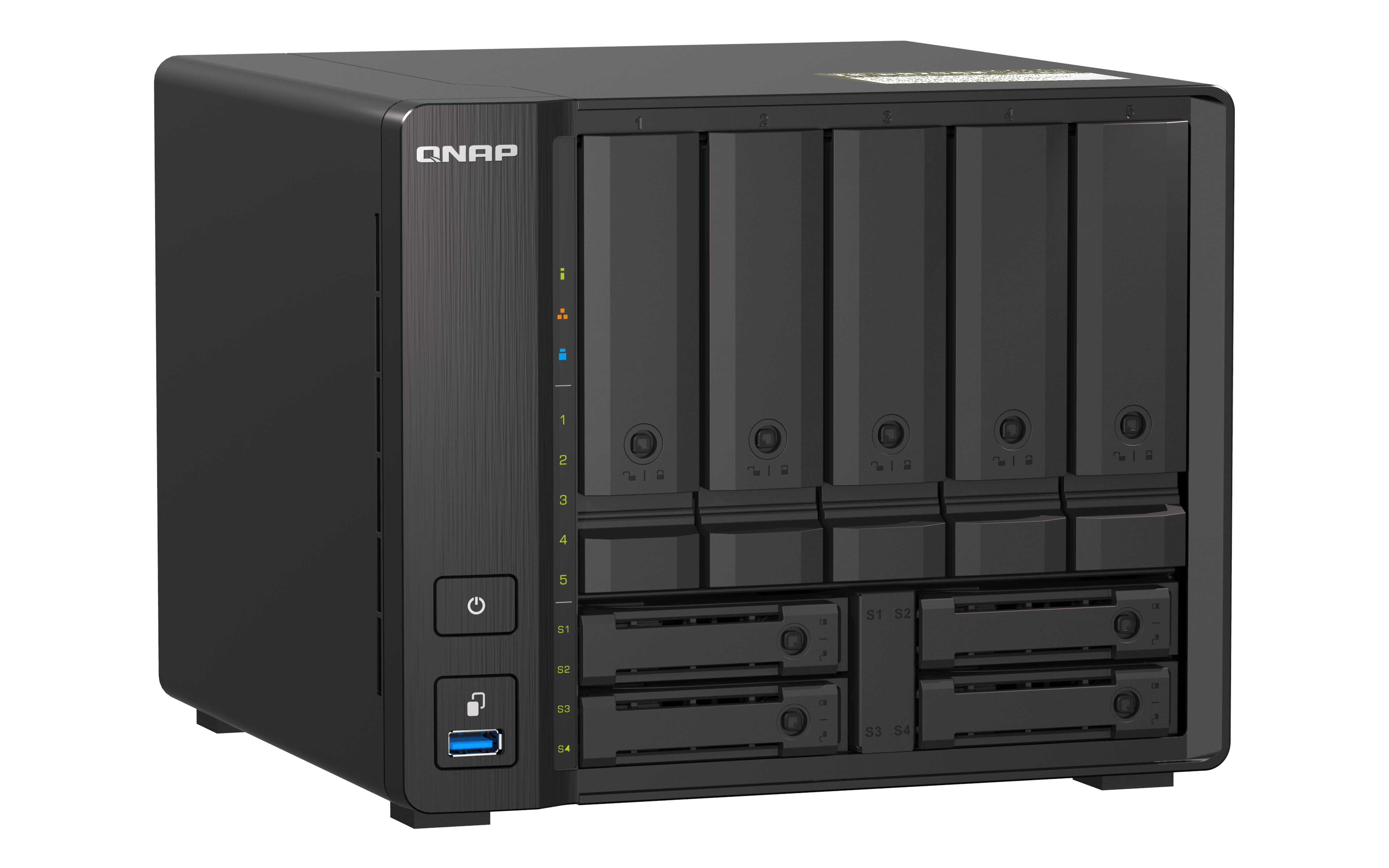 QNAP TS-h973AX NAS - 9 Bay - Ryzen V1500B - 8GB RAM - Black
