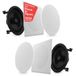 Pyle PDIC16106 witte luidspreker - luidsprekers (2-weg, 2.0 kanalen, met kabel, 35-20000 Hz, 16 ohm, wit)