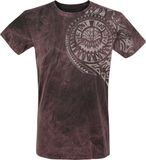 Outer Vision Burned Magic Heren T-shirt - bordeaux - XXL
