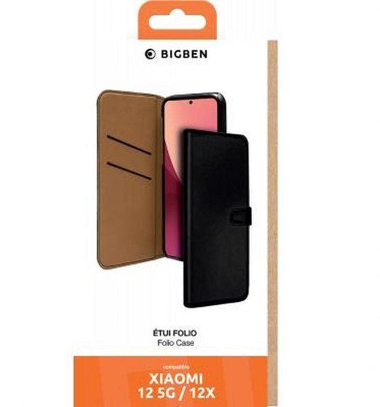 Bigben Connected, Folio Wallet Case for Xiaomi 12, Black