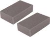 Magic Clean autospons - 2x - grijs - foam - 19,5 x 11,5 x 7 cm - jumbo - spons