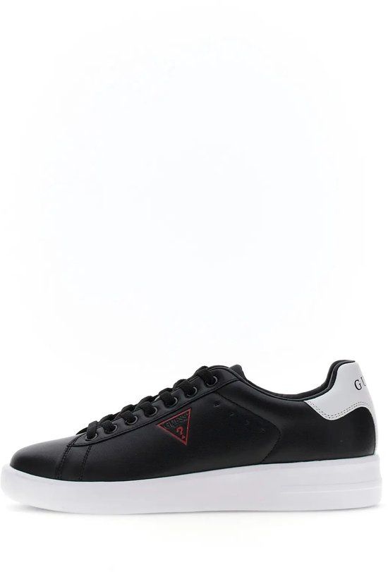 Guess Yukern Lage Sneakers Mannen Zwart Leer Synthetisch Rubber Maat 45