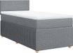 vidaXL Boxspring met matras, stof, lichtgrijs, 90x200 cm