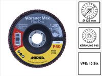 Mirka Abranet Max Flap Disc T29 125 mm 22 mm ALOX 40 (10 x 8896700140)