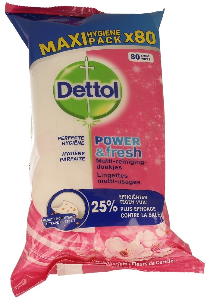 Dettol Power & Fresh Multi-reinigingsdoekjes Kersenbloesem