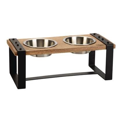 Designed by Lotte Karinto Voerbak Hond - Bruin - Hout