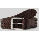 Lederen riem in gevlochten look, model 'ALBANY'