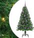vidaXL Kunstkerstboom Groen 150 cm PVC en Staal en Kunststof